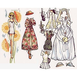 Búp bê giấy thay đồ thời trang đồ chơi cắt thủ công cho bé / Notebook búp bê giấy NHẬT BẢN - bách hóa na na