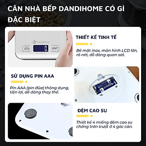 Cân tiểu ly điện tử mini nhà bếp, cà phê DandiHome có độ chính xác cao