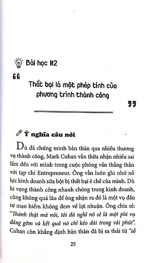 Sách Mark Cuban - 15 Bí Quyết Thành Công Trong Cuộc Đời Và Sự Nghiệp Của Ông Trùm Kinh Doanh Mang Tinh Thần Thể Thao