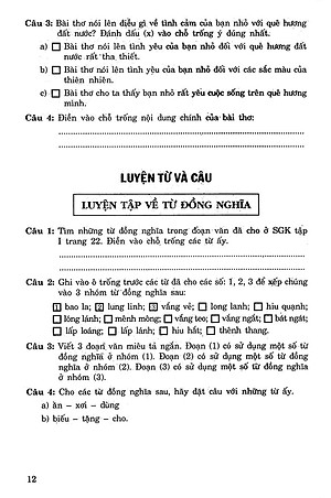 Sách Câu Hỏi Và Bài Tập Trắc Nghiệm Tiếng Việt Lớp 5 Tập 1