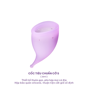 Cốc nguyệt san tiêu chuẩn S Cup cỡ S (30ml) Cup Yess chính hãng, an toàn, phù hợp mọi cơ địa