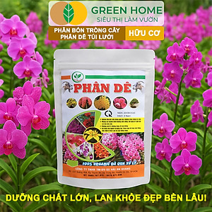 Phân Dê Trồng Lan Greenhome, Túi Lưới Dài 10cm, Đã Qua Xử Lý, Không Mùi, Kích Rễ Phong Lan, Hoa Đậm Màu Lâu Tàn
