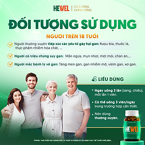 [Hộp 30v] Viên Uống Bổ Gan Hewel Ecogreen Giải Độc Gan Mát Gan, Hỗ Trợ Tiêu Hóa