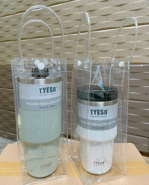 Túi Nhựa Trong Suốt Đựng Ly Giữ Nhiệt/Bình Giữ Nhiệt Tiện Lợi - Chính Hãng