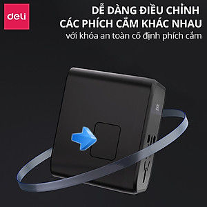 Ổ Cắm Chuyển Đổi Du Lịch Deli Sạc Nhanh 70W Củ Sạc Đa Năng DELI 4 Loại Chân Cắm Chuyển Đổi Dòng Điện