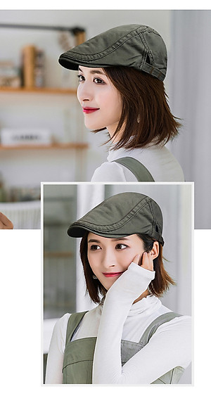 Mũ Lưỡi Trai Nam Phong Cách, Mũ Mỏ Vịt Phong Cách Hàn Quốc Phù Hợp Với Mọi Lứa Tuổi, Mũ Beret Chất Liệu Vải Kaki Cao Cấp Có Thể Điều Chỉnh Size