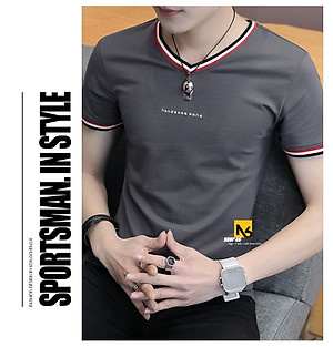 Áo Thun Nam Có Cổ Tròn Thun Cá Sấu Cotton 4 chiều Co Giãn Phom Body Phối Màu Thời Trang Hàn Quốc Giá Tốt Cao Cấp AT11 - ShopN6