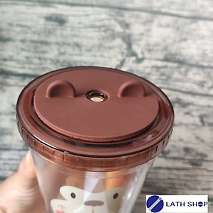 Ly nhựa 2 lớp LocknLock Animal 520ml