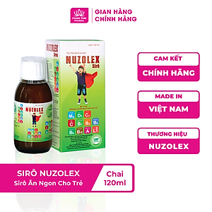 [Chính Hãng] Siro Ăn Ngon Cho Trẻ Nuzolex 120ml - Bổ Sung Vitamin Và Khoáng Chất