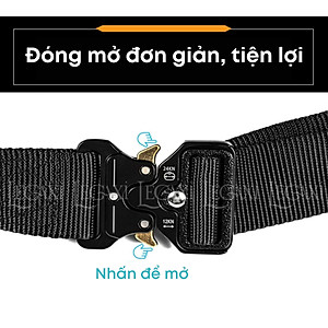 Thắt Lưng Dây Nịt Khóa Nhôm Canvas Quân Đội Tháo Nhanh Vải Nylong Dù Thời Trang Nam Nữ Unisex Legaxi