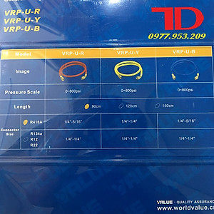 Dây sạc gas VALUE R410 dài 90cm hàng chính hãng