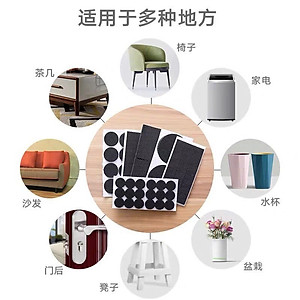 Lót chân ghế, miếng dán chống trầy, chống rung lắc bàn ghế Miếng lót kê chân giường, tủ Hình Vuông