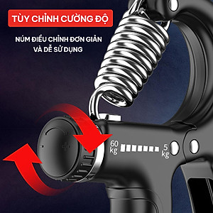 Kìm bóp tay, kìm tập tay chữ A có đếm số tự động GoodFit GF02E kìm tập cơ tay điều chỉnh lực từ 5-60kg