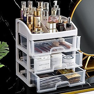 Kệ Đựng Mỹ Phẩm , Đồ Trang Điểm Trong Suốt 4 Tầng 9 Ngăn , Có Ngăn Kéo Bền Đẹp - Hàng Chính Hãng 