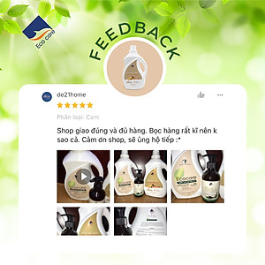 Nước rửa chén hữu cơ Bồ hòn Ecocare tinh dầu Vỏ Cam 2000ml