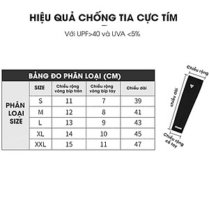 Ống Găng Cánh Tay Che Nắng Chống Tia cực tím Cycling đạp xe đạp chất liệu vải thoáng khí, thấm hút mồ hôi (nhiều size) Mai Lee