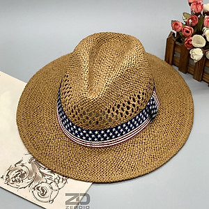 Mũ Rơm, Nón Phớt Cói Rộng Vành Nam Nữ Cao Cấp MP047