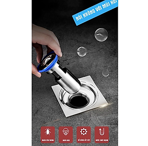 Phụ kiện ngăn mùi KG90 nhà tắm, lắp thoát sàn chống mùi hôi ngăn vi khuẩn trào ngược lên chất liệu inox304 - Hàng chính hãng