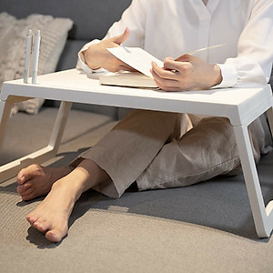 Bàn Xếp Xiaomi Youpin Jiezhi Bằng PP Nhẹ Với Ngăn Để Máy Tính Bảng & Lỗ Sạc Thiết Bị