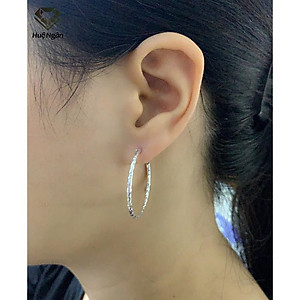 Bông tai bạc Ý 925 Huệ Ngân - Vòng to xinh RYE30C14101