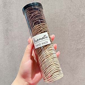 Hộp 100 Dây Cột Tóc Co Giãn Chống Trượt Hàn Quốc Nhiều Màu Sắc