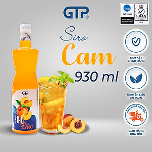 Siro GTP hương Phúc bồn tử/ Cam/ Đào