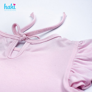 Bộ bodychip cánh tiên vải tre cao cấp cho bé sơ sinh - 1 tuổi HAKI BB031 (4-10kg) + Set áo liền quần chất liệu cao cấp xuất khẩu Canada siêu mềm mịn Haki; bodysuit cho bé gái, baby bodysuit, bamboo fabric