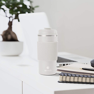 Ly giữ nhiệt inox 304 Elmich EL8345 480ml, Hàng chính hãng, lớp silicone chống trượt - JoyMall