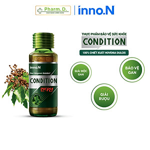 Nước Giải Rượu CONDITION inno.N Hỗ Trợ Giải Rượu Bia Hiệu Quả, Giúp Giải Độc Và Bảo Vệ Gan (75ml x 1 chai, 10 chai)