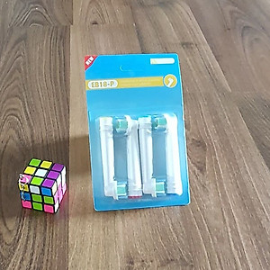 Cho máy Oral B Braun, bộ 4 Đầu Bàn Chải đánh răng điện thay thế MIHOCO EB18-P New   ,  phá tan mảng bám, cho răng trắng sáng