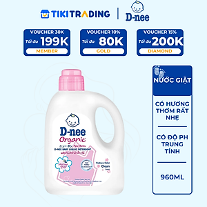 Nước Giặt Quần Áo Cho Bé D-nee - Chai 960ml (Hồng)