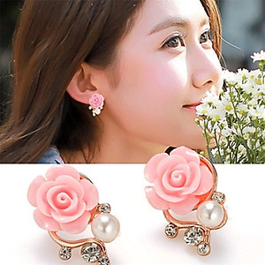 Bông tai hoa hồng xinh xắn