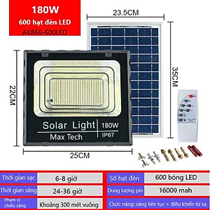 ĐÈN NĂNG LƯỢNG MẶT TRỜI 100W - 180W - 80W - 60W - 45W  SOLAR LIGHT - ĐIỀU KHIỂN TỪ XA - PIN SẠC TRỌN DỜI - D1147
