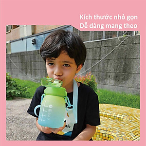 BÌNH UỐNG NƯỚC CÓ ỐNG HÚT CHO BÉ BẰNG NHỰA TRITAN KU5621 - 600ML