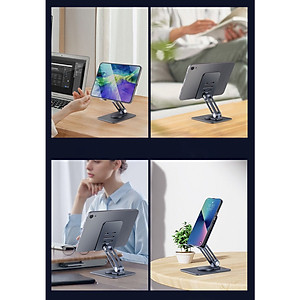 Giá Đỡ Ipad Hợp Kim Nhôm Để Bàn Xoay 360 Độ Cho Điện Thoại, Máy Tính Bảng L01 - Hàng chính hãng