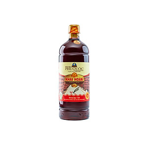 Đặc Sản Phú Quốc - Nước Mắm Phú Quốc Khải Hoàn 40 Độ Đạm Chai Nhựa 1 Lít - Ocop 5 Sao