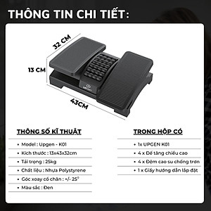 Kê chân công thái học văn phòng kèm massage Upgen