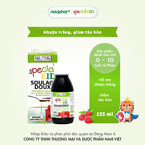 TPBVSK Special Kid Soulag'doux - Hỗ trợ nhuận tràng, hỗ trợ giảm táo bón (125ml) [Siro – Nhập khẩu Pháp]