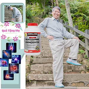 Glucosamine 1500mg Chondroitin 1200mg Kirkland Signature Mỹ- Giảm các triệu chứng đau nhức xương khớp hiệu quả - QuaTangMe Extaste