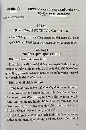 Luật Quy Hoạch Đô Thị và Nông Thôn Năm 2024