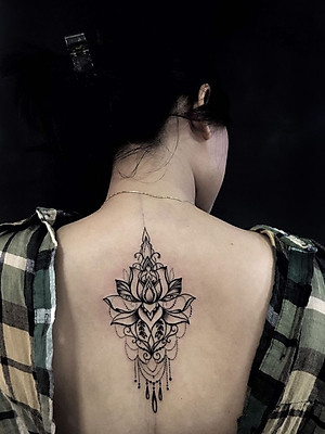 Hình Xăm To Miếng Dán Tạm Thời Tattoo Chống Nước Lâu Trôi Quyến Rũ