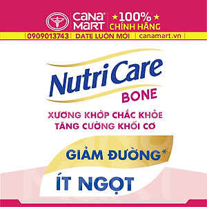 Sữa bột Nutricare Bone phòng chống loãng xương sụn khớp cho người lớn tuổi (850g)