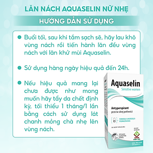 Lăn khử mùi dành cho nữ Aquaselin 50ml (loại nhẹ) ( DATE T9/26)