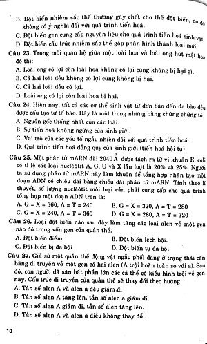 Cấu Trúc Các Dạng Đttn Sinh Học 12