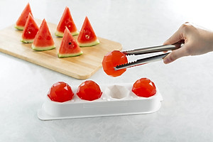 Khay làm đá có kèm hộp đựng và nắp khử mùi, tủ lạnh đủ loại viên tròn kari inochi