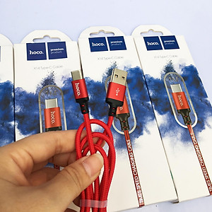 cáp sạc hoco x14 type c bọc dù 1m 2m - cáp sạc chông đứt cho samsung oppo xiaomi giao mầu ngẫu nhiên hàng chính hãng