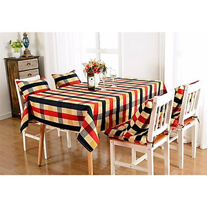 Khăn trải bàn cavas cao cấp ca rô đỏ xanh(140x220cm)