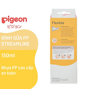 Bình sữa Pigeon cổ hẹp PP Streamline 150ml/ 250ml