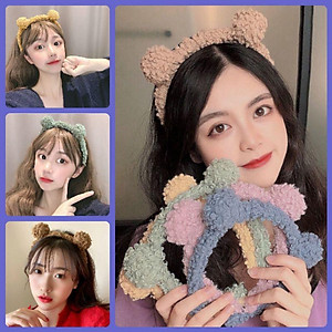 Bờm tóc Lông cừu, Cài Tóc bờm gấu Dễ Thương Xinh Xắn 