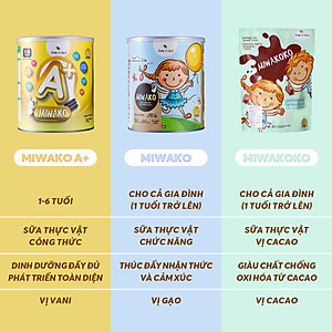 Sữa Hữu Cơ Miwako Nhập Khẩu Malaysia Hộp 400g Vị Gạo, Sữa Hạt Dinh Dưỡng Cho Bé Biếng Ăn Tiêu Hóa Kém Thấp Còi